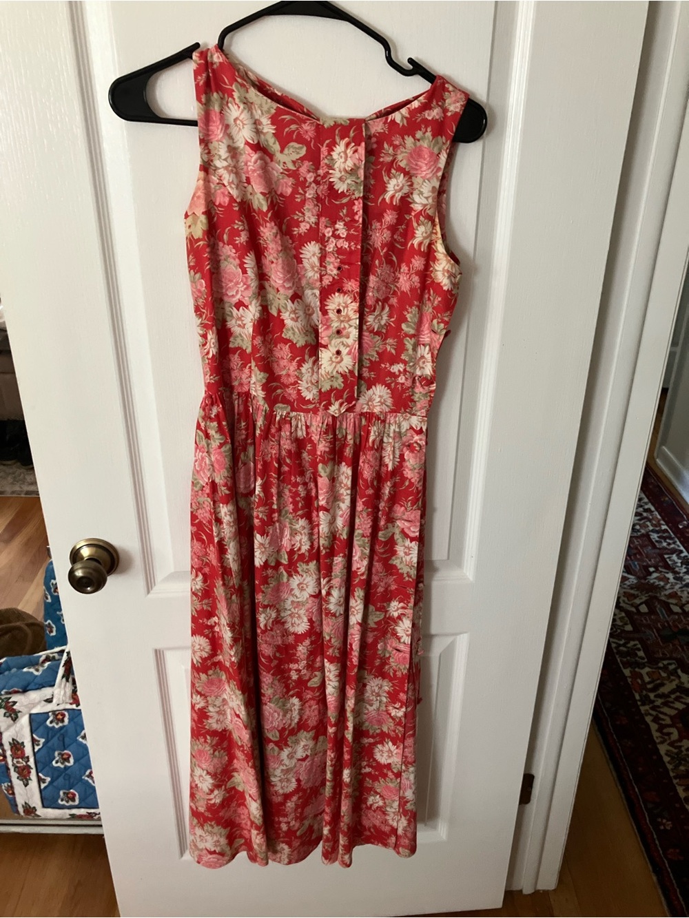 Laura Ashley Red Floral Maxi Dress